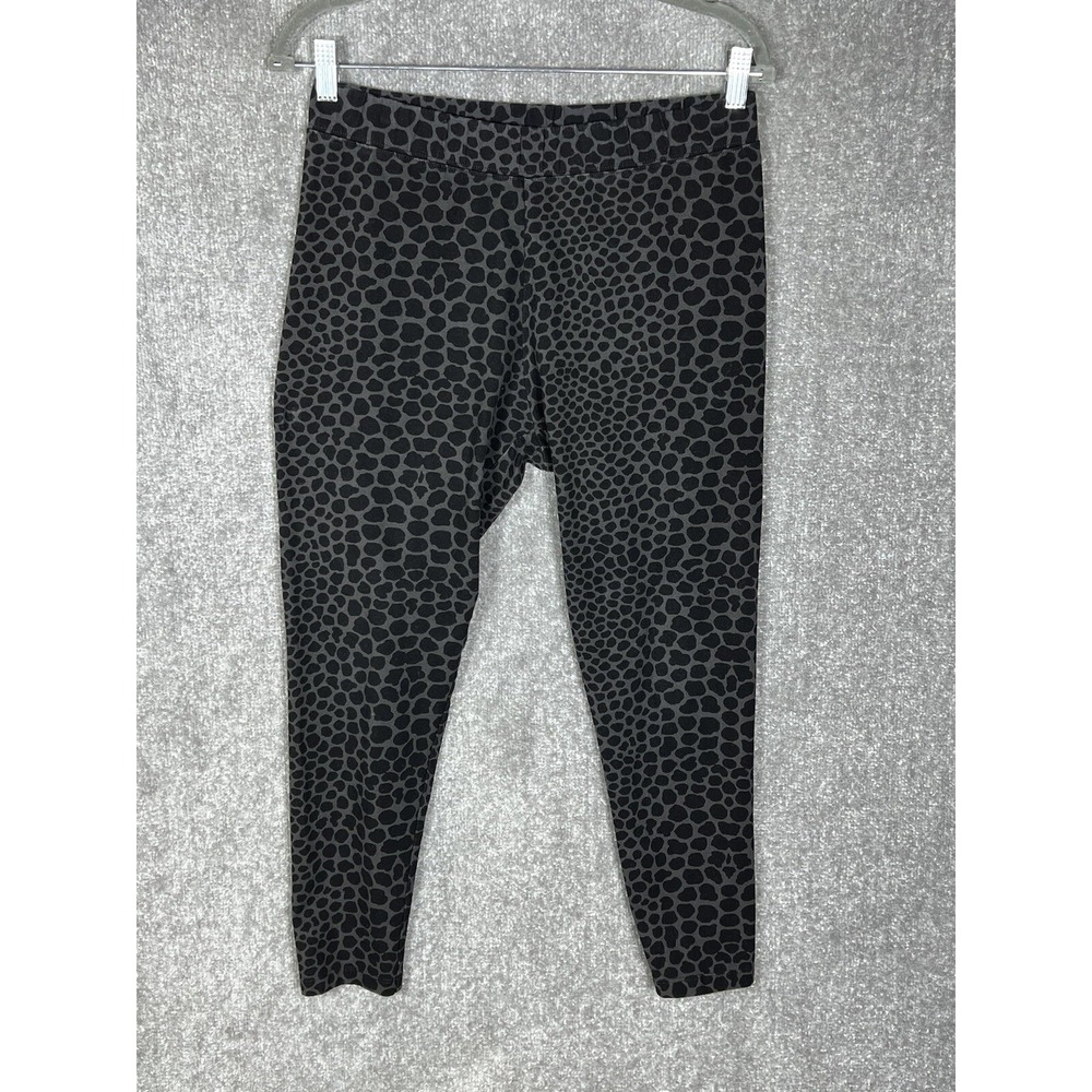 Soft Surroundings Have To Have Animal‎ Print Leggings Womens Size PM Black Gray